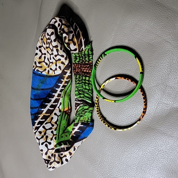 Small Headband and Bracelet set made in Ghana Africa - Picture 2 of 8